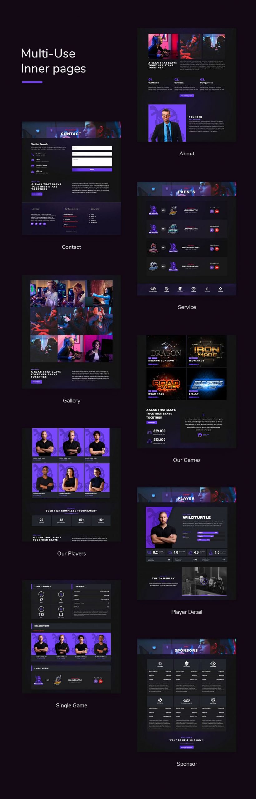 Esportize | eSports Elementor Template Kit - 2