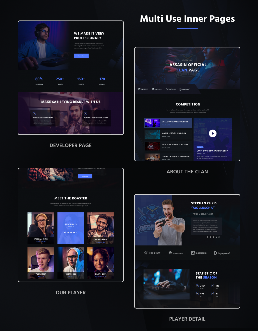 Assasin - eSport Website Template - 2