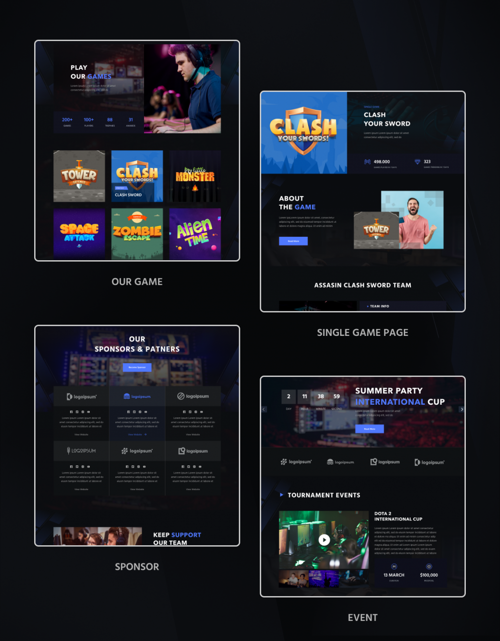 Assasin - eSport Website Template - 3