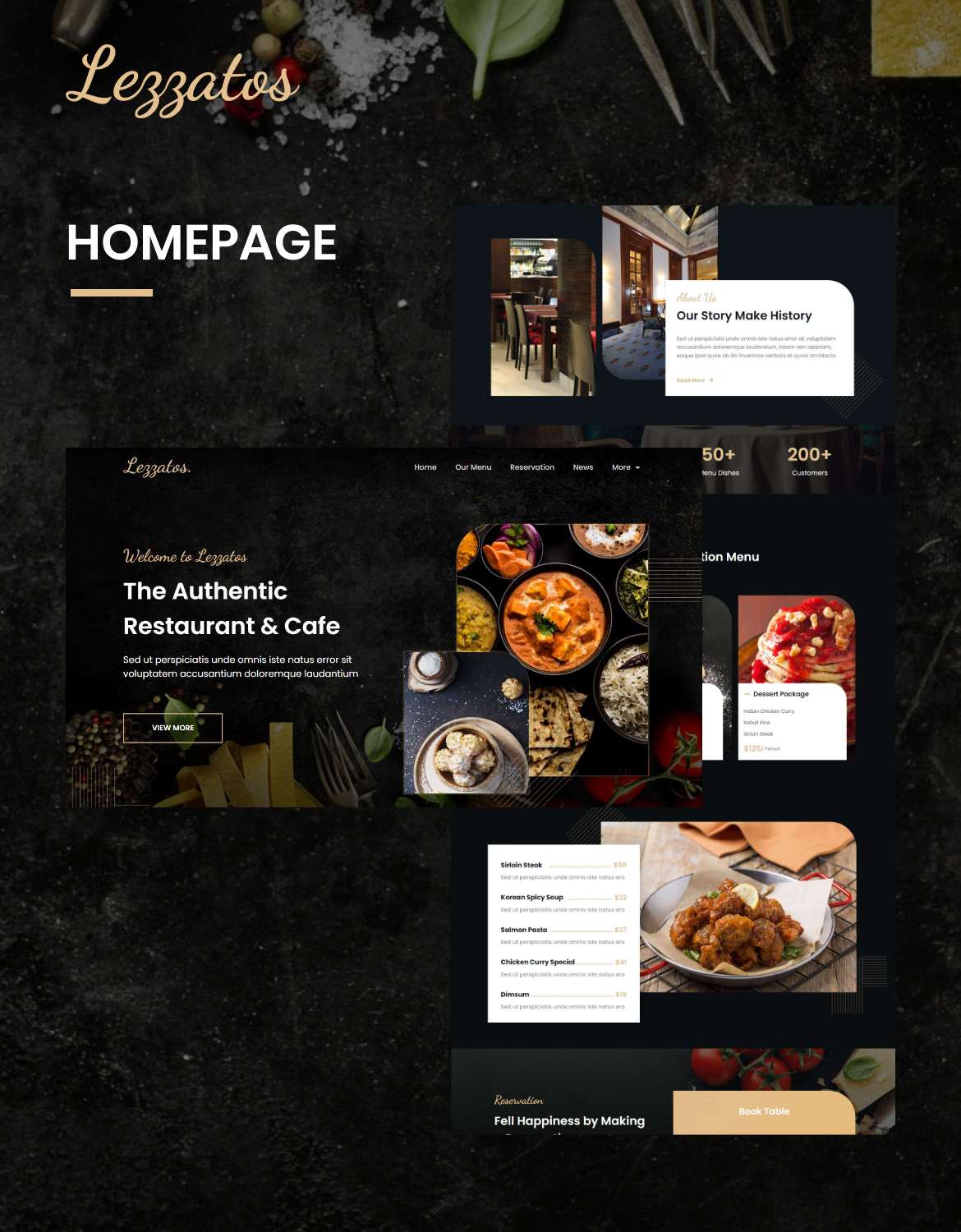 Lezzatos | Restaurant & Cafe Elementor Template Kit - 1